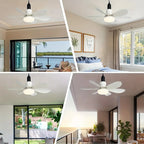 🏆LAST DAY SALE ONLY￡16.99 with Socket!!🎁🔥SmartBreez™ PRO 40W LED Ceiling Fan Light – 20.5” Ultra-Quiet with Remote 🎯 | E27 + FREE B22 Adapter 🔌 | For Bedroom 😴, Kitchen 👩‍🍳 & Garage 🛠️ – UK Ready! 🇬🇧