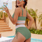 ⏰2026 Summer Hot Sale 60% OFF⏳High Waisted Tummy Control Color Block Bikini Set With Free Sunglass🕶️