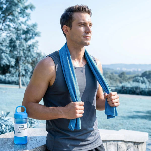 ⏰Last Day Buy 1 Get 1 Free❄(Each only ￡3.99)💦Cold Sweat Towel You Can Use Anywhere, Anytime! Reusable Soft Absorbent Cooling Portable– UK Ready! 🇬🇧