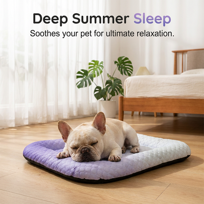 🔥LAST DAY SALE ONLY￡7.99!!❄Pawchill™🇬🇧Pet Cooling Mat for Dogs & Cats 🐾  Naturally Cool Ice-Silk Pad • Breathable, Washable & Soft 🌿  For Floors, Sofas & Car Travel • Multiple Sizes • Gradient Colours ☀️🐶🐱