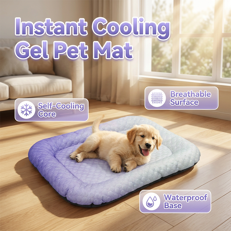 🔥LAST DAY SALE ONLY￡7.99!!❄Pawchill™🇬🇧Pet Cooling Mat for Dogs & Cats 🐾  Naturally Cool Ice-Silk Pad • Breathable, Washable & Soft 🌿  For Floors, Sofas & Car Travel • Multiple Sizes • Gradient Colours ☀️🐶🐱