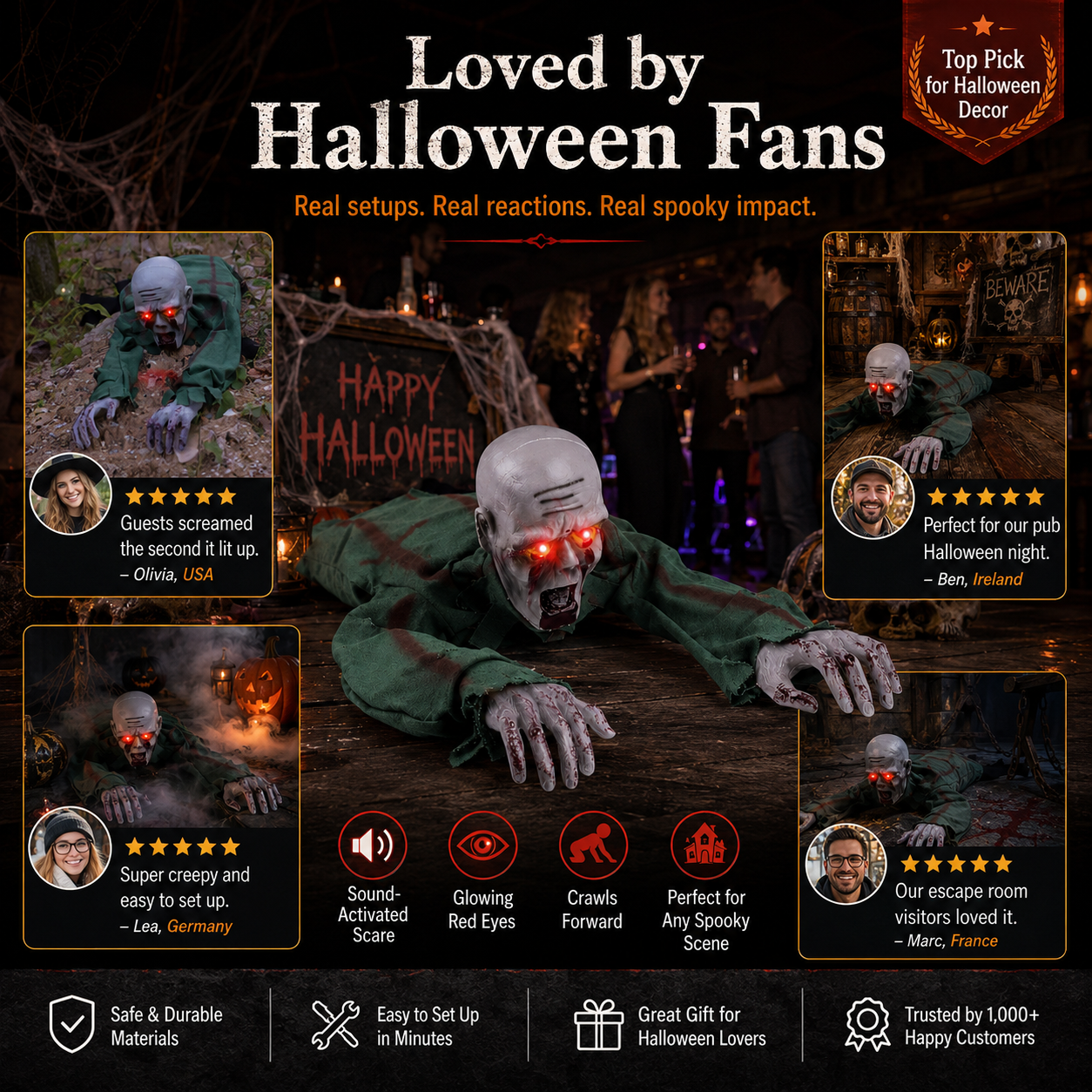 🎉🔥LIMITED-TIME 50% OFF! | Free Shipping🔥Halloween Horror Model Crawling Ghost