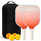 🥎 50% OFF NOW! Gradient Pink Pickleball Set – 2 Fibreglass Paddles, 4 Pickle Balls & Portable Carry Bag – USAPA Approved, Lightweight & Perfect for Beginners & Adults, Indoors & Outdoors ✨