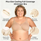 🏆 Last Day Special Price £9.99💐Women's Elegant Sheer Full Coverage Plus Size Bra