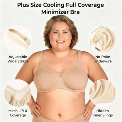 🏆 Last Day Special Price £6.99💐Women's Elegant Sheer Full Coverage Plus Size Bra