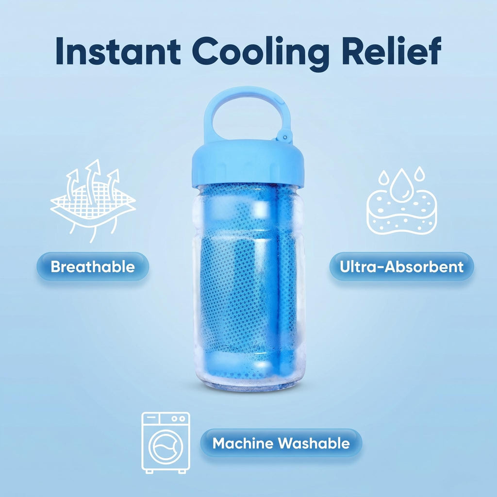 ⏰Last Day Buy 1 Get 1 Free❄💦Cold Sweat Towel You Can Use Anywhere, Anytime! Reusable Soft Absorbent Cooling Portable– UK Ready!
