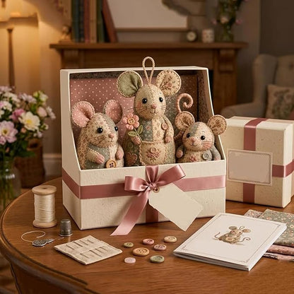 Handcrafted Vintage Mouse Plush Sewing Kit