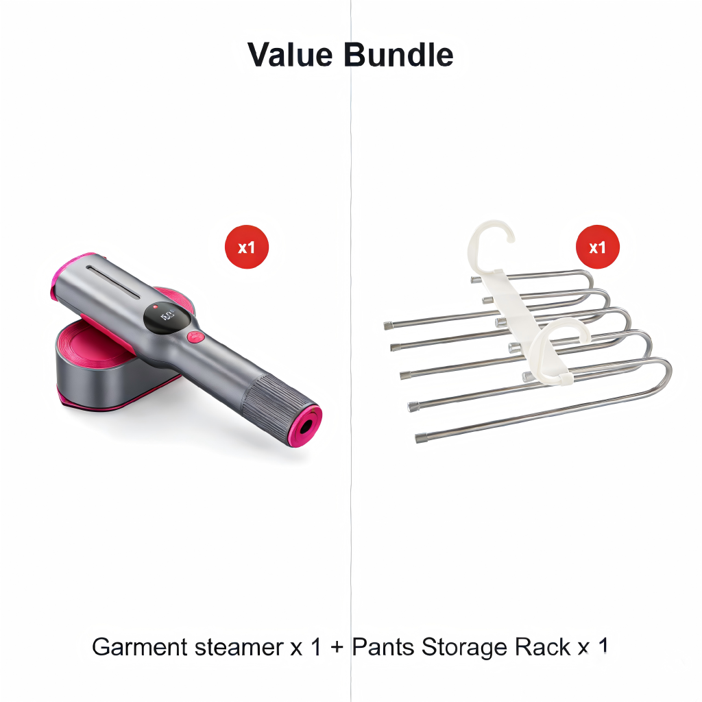 🥳2026 HOT SALE💞 50% OFF! Steam Iron & Steamer 2-in-1 – Kills 99.99% mites & bacteria. 5s preheat, 150ml tank. Ceramic plate, even heat. Safe for silk to cotton. Your fabric care essential. 🛡️🌿