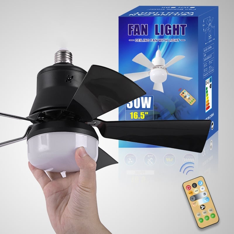 🏆LAST DAY SALE ONLY￡16.99 with Socket!!🎁🔥SmartBreez™ PRO 40W LED Ceiling Fan Light – 20.5” Ultra-Quiet with Remote 🎯 | E27 + FREE B22 Adapter 🔌 | For Bedroom 😴, Kitchen 👩‍🍳 & Garage 🛠️ – UK Ready! 🇬🇧