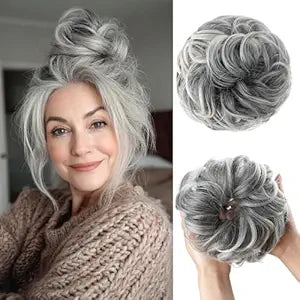 💗LAST DAY - BUY 1 GET 1 FREE + FREE GIFT!!💗Messy Curly Hair Bun Scrunchie Extensions1