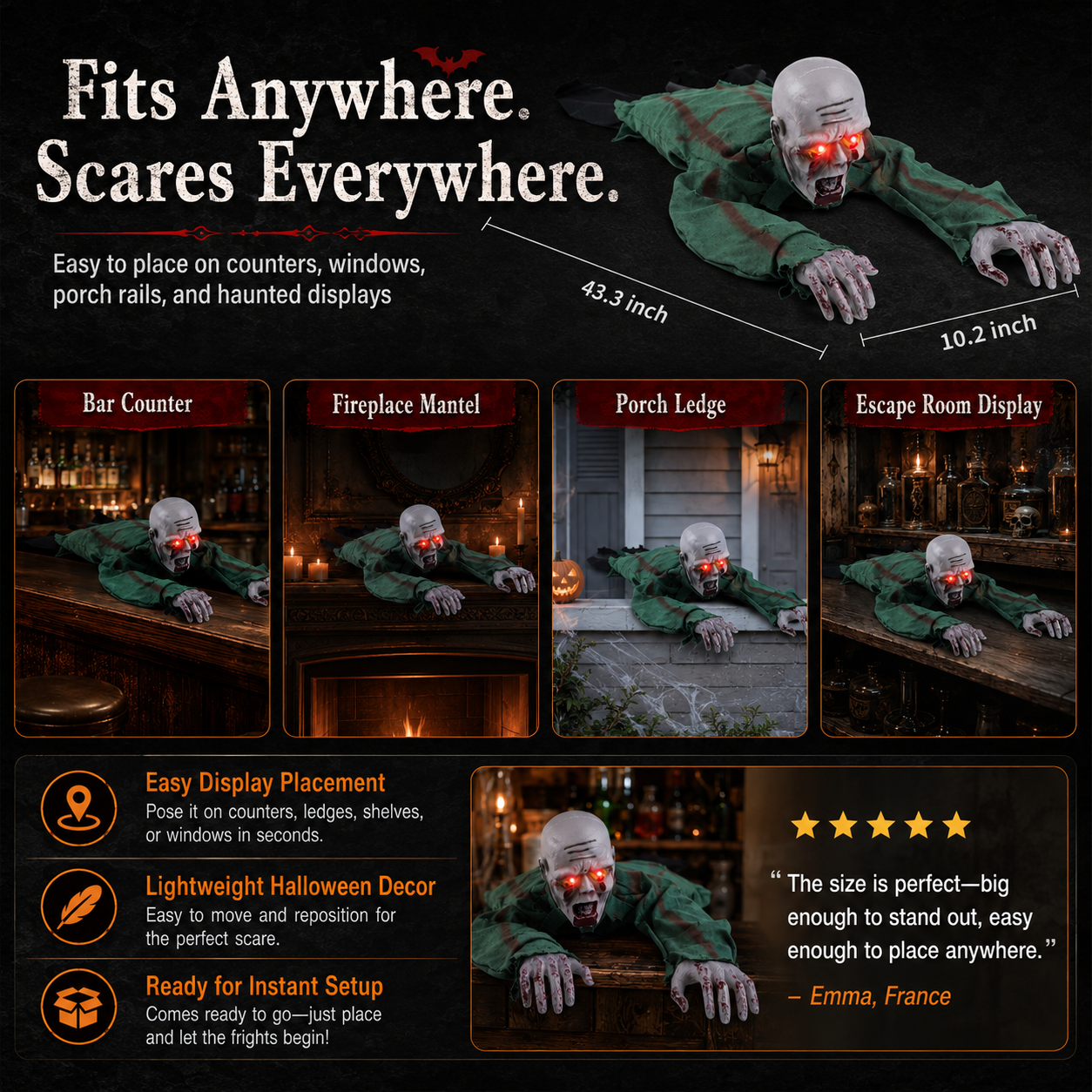 🎉🔥LIMITED-TIME 50% OFF! | Free Shipping🔥Halloween Horror Model Crawling Ghost