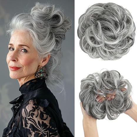 💗LAST DAY - BUY 1 GET 1 FREE + FREE GIFT!!💗Messy Curly Hair Bun Scrunchie Extensions1