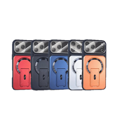 MagSafe Magnetic Case with Camera Lens Cover & Invisible Stand for iPhone