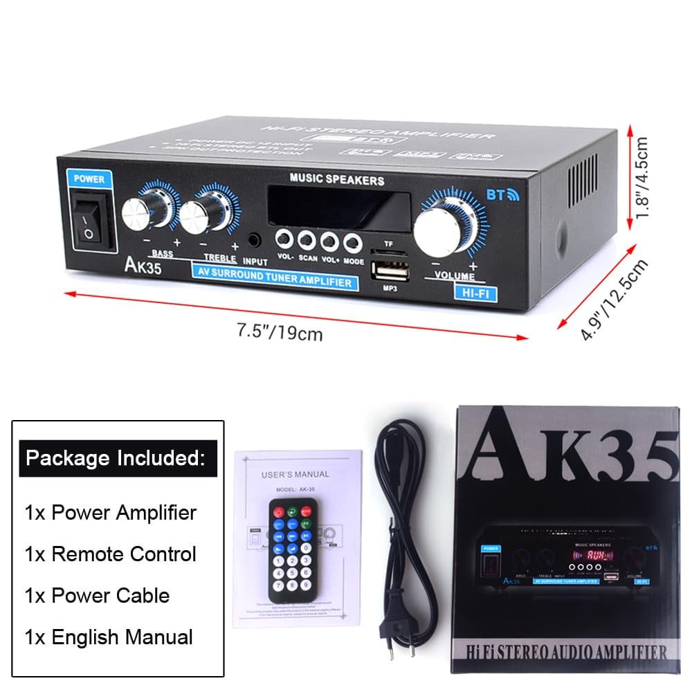 🔥While Supplies Last 40% OFF!🎉 AK35 Stereo Amplifier Home Audio Bluetooth 5.0 Max