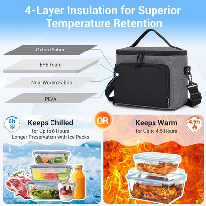 Large Capacity Insulated Cooler Bag for Picnics & Outdoors
