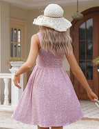 ⏰Hot Sale 49% Off💃Women's Summer Dresses Casual Square Neck Floral Sundress With Pockets