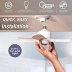 🏆LAST DAY SALE ONLY￡16.99 with Socket!!🎁🔥SmartBreez™ PRO 40W LED Ceiling Fan Light – 20.5” Ultra-Quiet with Remote 🎯 | E27 + FREE B22 Adapter 🔌 | For Bedroom 😴, Kitchen 👩‍🍳 & Garage 🛠️ – UK Ready! 🇬🇧