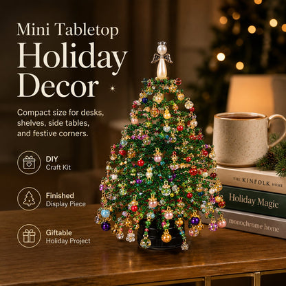 🎄✨ DIY Beaded Christmas Tree Kit – 🎅Create Your Own Sparkling Holiday Decoration