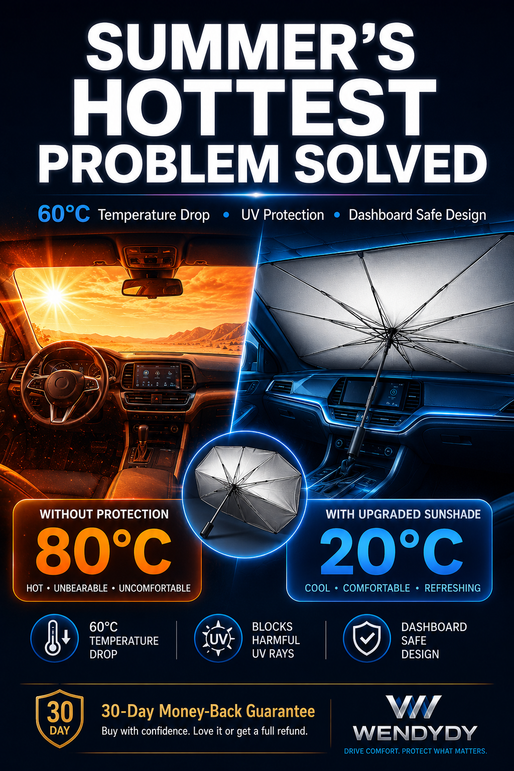 ☀New Arrivals – 50% Off For A Limited Time✨️ - 2026 Upgraded Car Windshield Sun Shade Umbrella