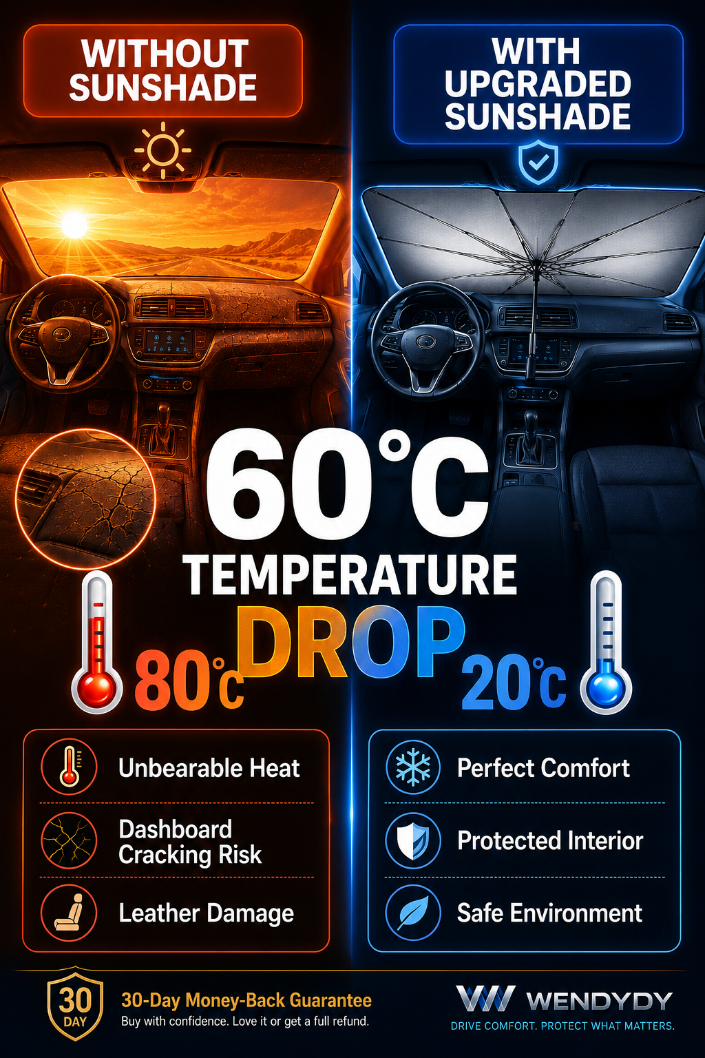 ☀New Arrivals – 50% Off For A Limited Time✨️ - 2026 Upgraded Car Windshield Sun Shade Umbrella