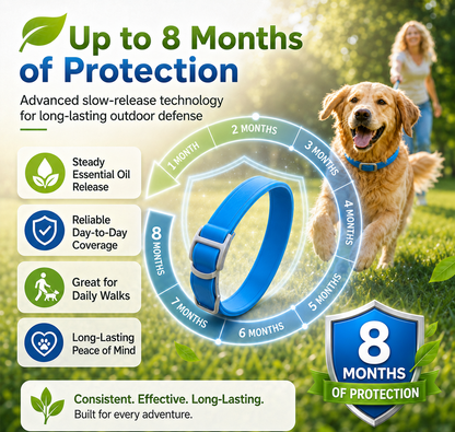 ⏰LIMITED TIME 50% OFF!🔥 Natural Essential Oil Pet Pest Repellent Collar - Adjustable Fit & Lightweight