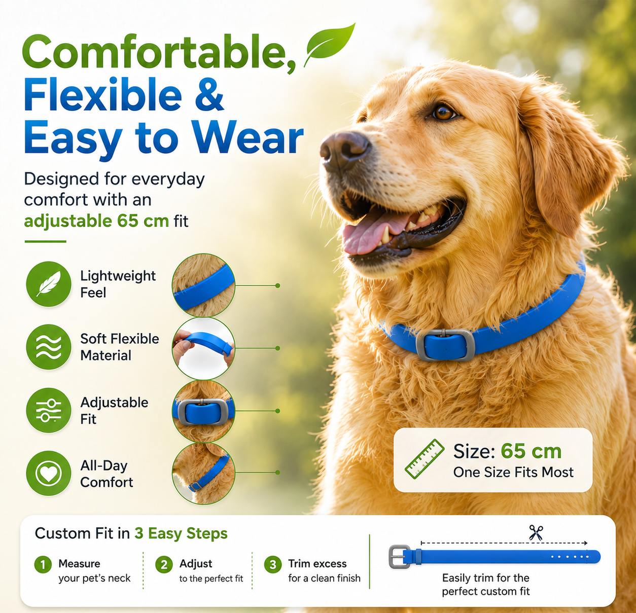 ⏰LIMITED TIME 50% OFF!🔥 Natural Essential Oil Pet Pest Repellent Collar - Adjustable Fit & Lightweight