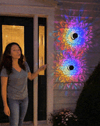 🌀💥Limited Sale Buy 1 Get 1 Free🌞💡Solar Mandala Wall Light Outdoor Garden Fence Projector Lamp Patio Ambient Decor