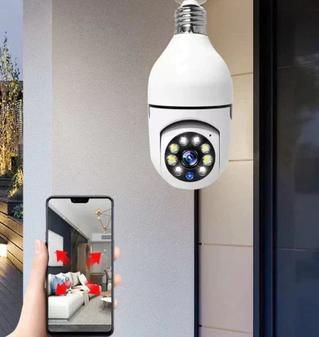 💡【Wireless WiFi Light Bulb Camera】— Turn it off and it's a light bulb; turn it on and it's your personal security guard—a guardian hidden within the light! 🔒✨