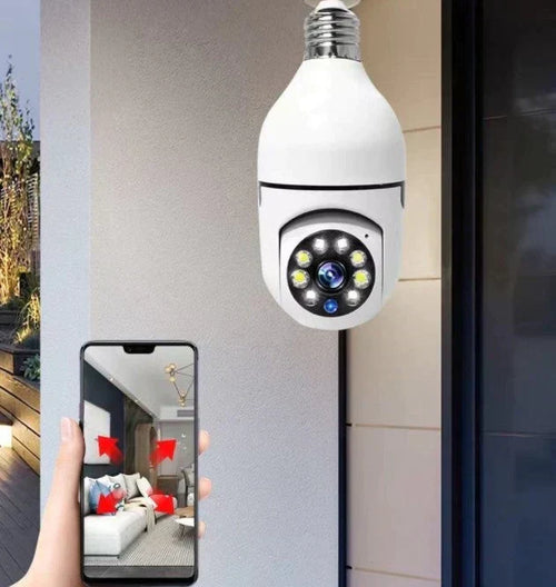 💡【Wireless WiFi Light Bulb Camera】— Turn it off and it's a light bulb; turn it on and it's your personal security guard—a guardian hidden within the light! 🔒✨