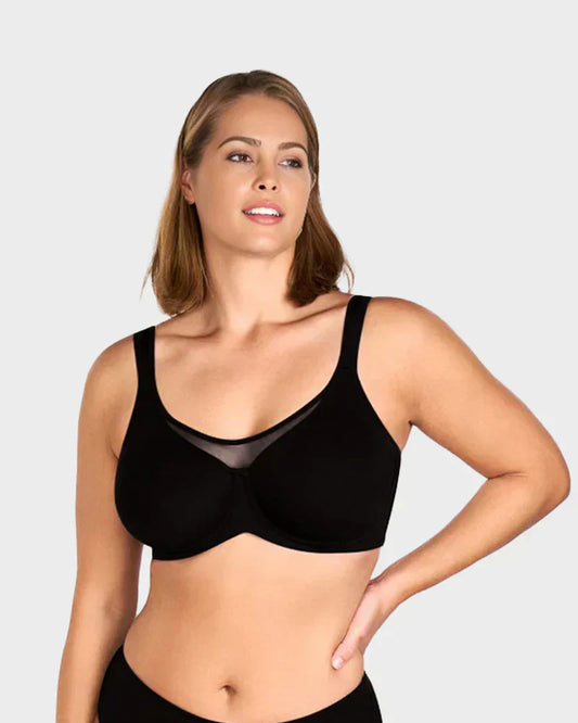 🏆 Last Day Special Price £6.99💐Women's Elegant Sheer Full Coverage Plus Size Bra
