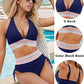 ⏰2026 Summer Hot Sale 60% OFF⏳High Waisted Tummy Control Color Block Bikini Set With Free Sunglass🕶️