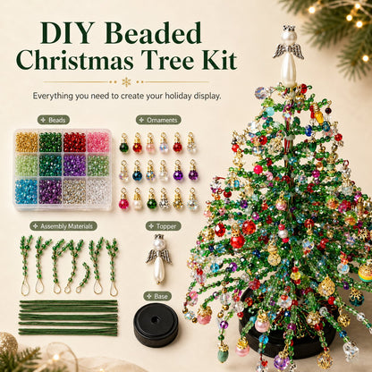 🎄✨ DIY Beaded Christmas Tree Kit – 🎅Create Your Own Sparkling Holiday Decoration