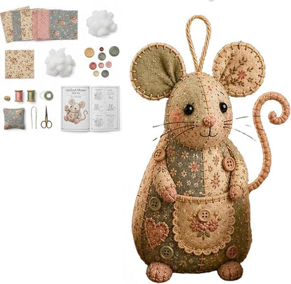 Handcrafted Vintage Mouse Plush Sewing Kit