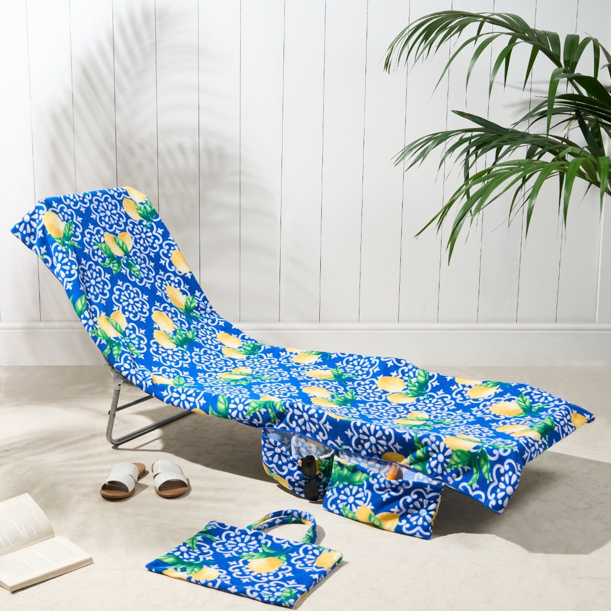 🏖️Limited Time Sale 50% OFF!🌞OHS Sun Lounger Towel with Pockets & Carry Bag 🏖️  Extra-Large Microfibre Beach Towel – Quick-Dry, Lightweight & Sand-Resistant☀️🇬🇧✨