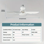 🏆LAST DAY SALE ONLY￡16.99 with Socket!!🎁🔥SmartBreez™ PRO 40W LED Ceiling Fan Light – 20.5” Ultra-Quiet with Remote 🎯 | E27 + FREE B22 Adapter 🔌 | For Bedroom 😴, Kitchen 👩‍🍳 & Garage 🛠️ – UK Ready! 🇬🇧