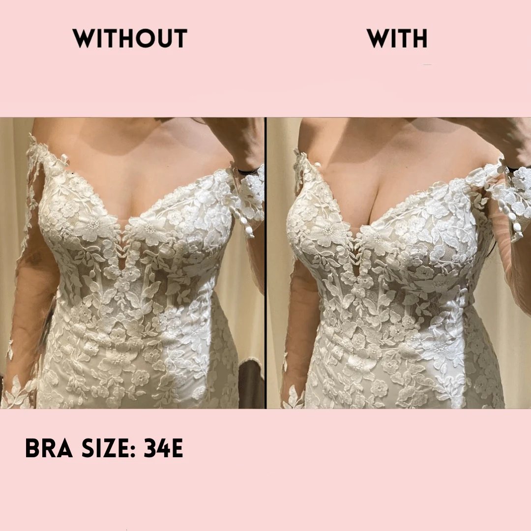 💕LAST DAY SALE ONLY ￡7.99!!💕OUFALI Lift Inserts for Bras – Lightly Padded, Double-Sided Adhesive👙 Reusable, Washable • Natural Lift • Seamless Under Clothing ✨