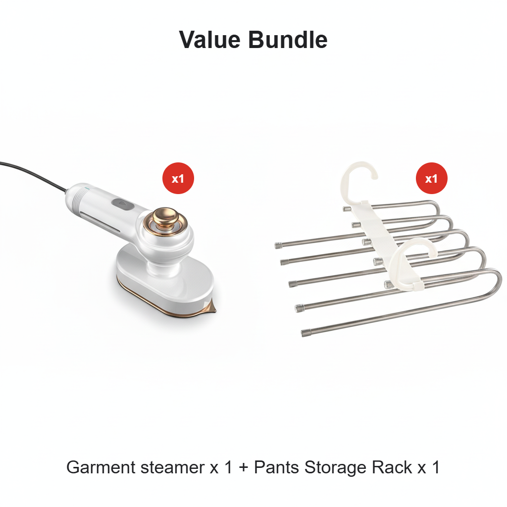 🥳2026 HOT SALE💞 50% OFF! Steam Iron & Steamer 2-in-1 – Kills 99.99% mites & bacteria. 5s preheat, 150ml tank. Ceramic plate, even heat. Safe for silk to cotton. Your fabric care essential. 🛡️🌿