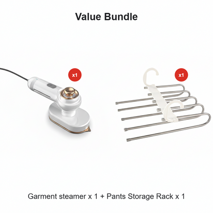 🥳2026 HOT SALE💞 50% OFF! Steam Iron & Steamer 2-in-1 – Kills 99.99% mites & bacteria. 5s preheat, 150ml tank. Ceramic plate, even heat. Safe for silk to cotton. Your fabric care essential. 🛡️🌿