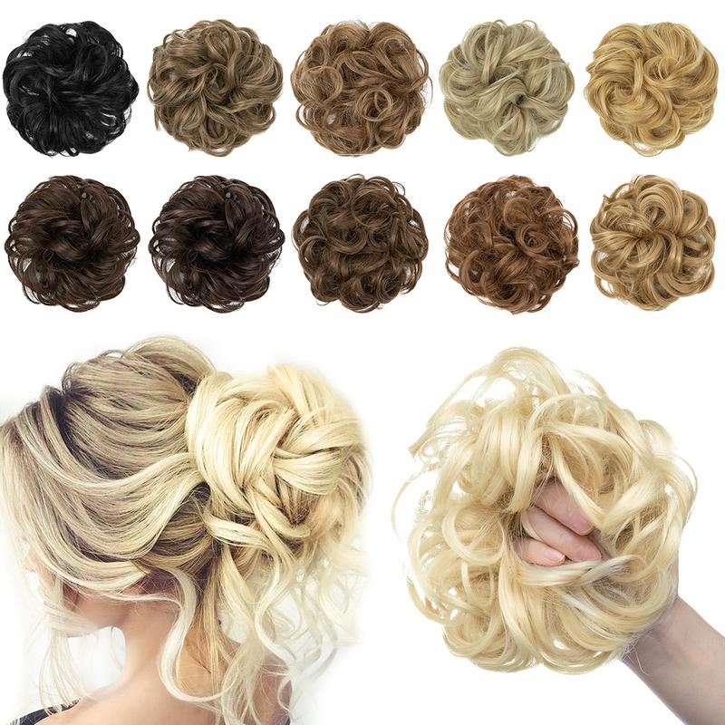 💗LAST DAY - BUY 1 GET 1 FREE + FREE GIFT!!💗Messy Curly Hair Bun Scrunchie Extensions1