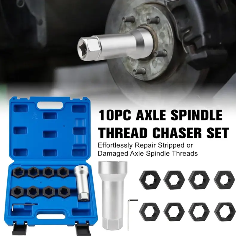 🎉 2026 Hot Sale🔧8Pcs Automotive Thread Repair Tool Set｜Hardened Steel Damaged Screw Bolt Restorer ✨