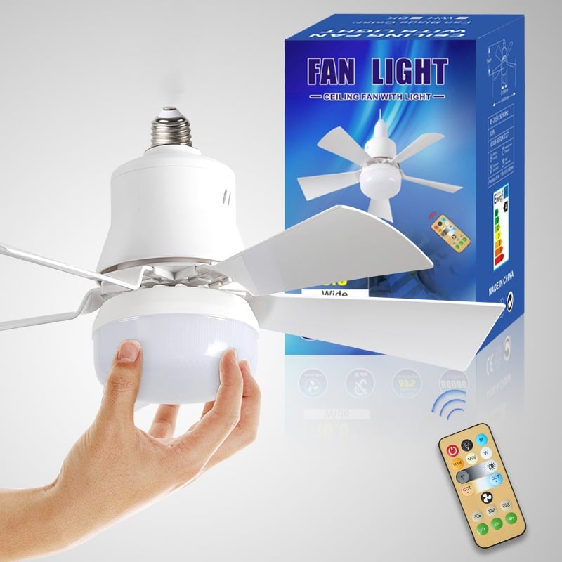 🏆LAST DAY SALE ONLY￡16.99 with Socket!!🎁🔥SmartBreez™ PRO 40W LED Ceiling Fan Light – 20.5” Ultra-Quiet with Remote 🎯 | E27 + FREE B22 Adapter 🔌 | For Bedroom 😴, Kitchen 👩‍🍳 & Garage 🛠️ – UK Ready! 🇬🇧
