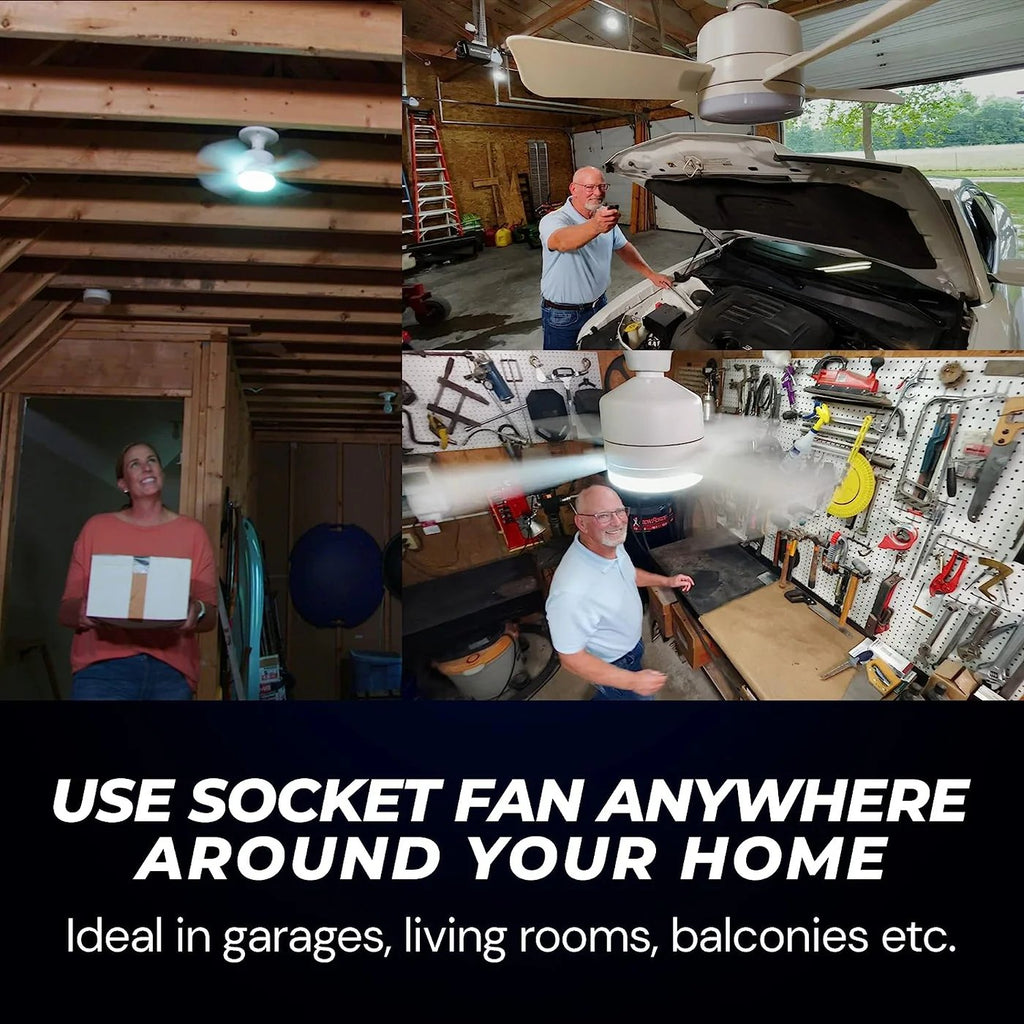 🏆LAST DAY SALE ONLY￡16.99 with Socket!!🎁🔥SmartBreez™ PRO 40W LED Ceiling Fan Light – 20.5” Ultra-Quiet with Remote 🎯 | E27 + FREE B22 Adapter 🔌 | For Bedroom 😴, Kitchen 👩‍🍳 & Garage 🛠️ – UK Ready! 🇬🇧