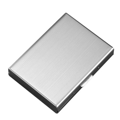 RFID Blocking Metal Card Holder - Ultra-Slim Stainless Steel Business Credit Card Case, Portable Pocket Secure ID Protector for Men’s Business Travel