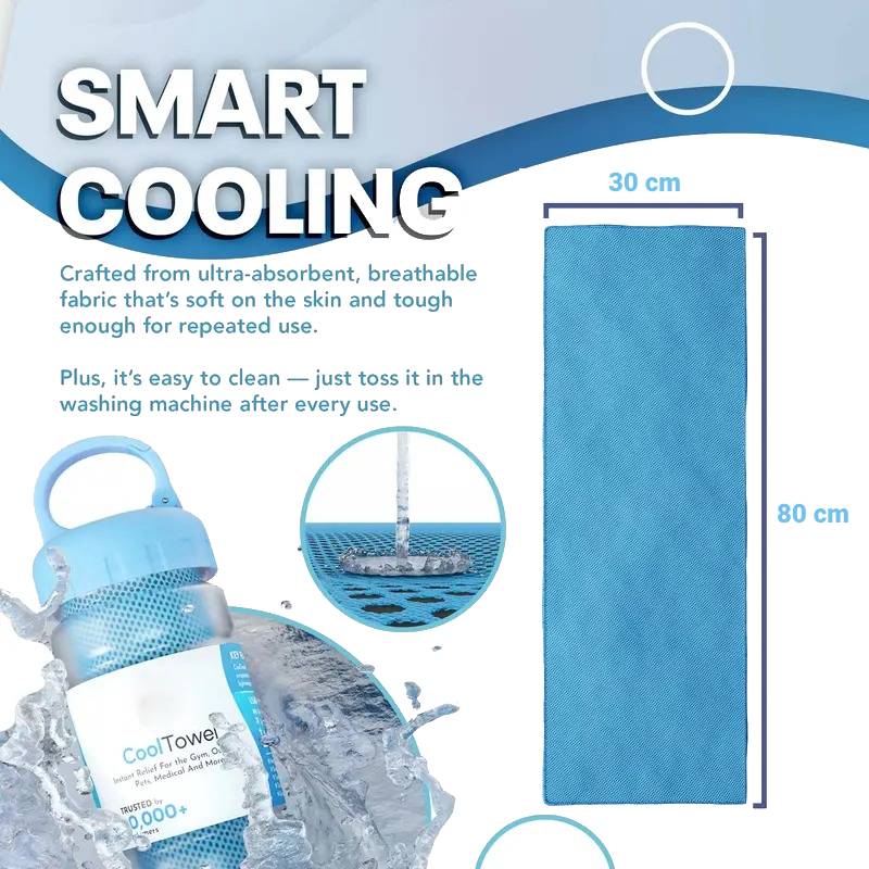 ⏰Last Day Buy 1 Get 1 Free❄💦Cold Sweat Towel You Can Use Anywhere, Anytime! Reusable Soft Absorbent Cooling Portable– UK Ready! 🇬🇧