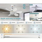 🏆LAST DAY SALE ONLY￡16.99 with Socket!!🎁🔥SmartBreez™ PRO 40W LED Ceiling Fan Light – 20.5” Ultra-Quiet with Remote 🎯 | E27 + FREE B22 Adapter 🔌 | For Bedroom 😴, Kitchen 👩‍🍳 & Garage 🛠️ – UK Ready! 🇬🇧