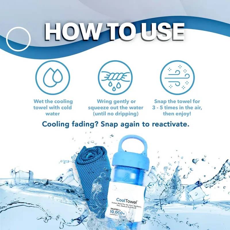 ⏰Last Day Buy 1 Get 1 Free❄💦Cold Sweat Towel You Can Use Anywhere, Anytime! Reusable Soft Absorbent Cooling Portable– UK Ready! 🇬🇧
