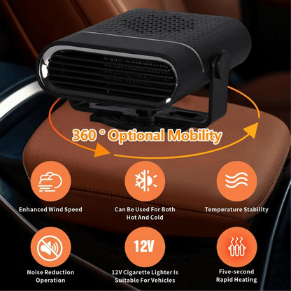 🔥New Upgrade Portable Car Heater, 60s Fast Demisting Defroster
