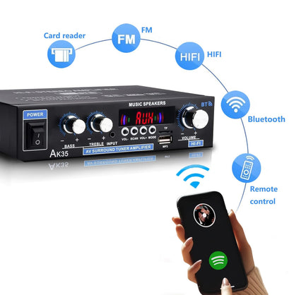 🔥While Supplies Last 40% OFF!🎉 AK35 Stereo Amplifier Home Audio Bluetooth 5.0 Max
