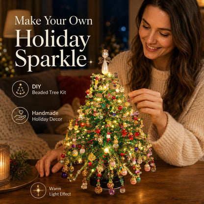 🎄✨ DIY Beaded Christmas Tree Kit – 🎅Create Your Own Sparkling Holiday Decoration