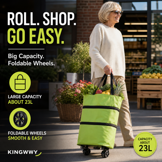 📢📢50% OFF !! ⏰2-in-1 Foldable Shopping Cart
